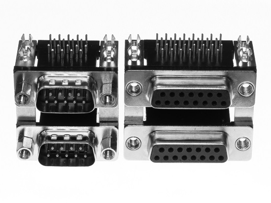 D-SUB Dual Port PCB Right Angle