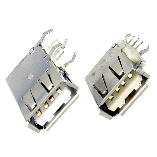 USB A TYPE SOCKET RECEPTACLE PCB DIP UPRIGHT ANGLE