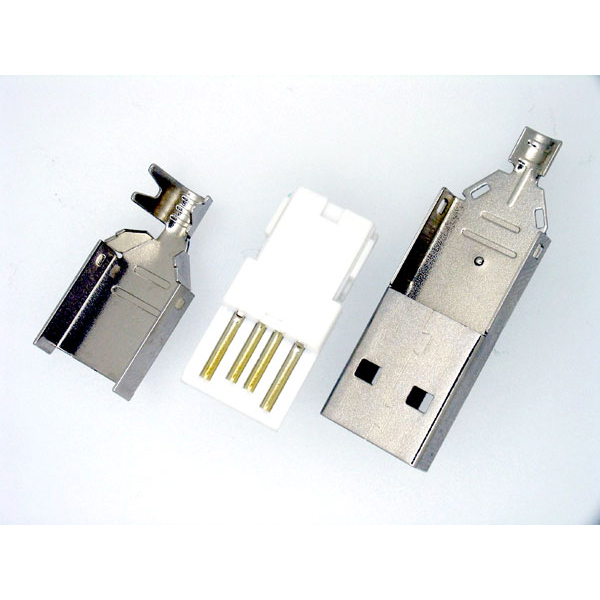 USB A TYPE PLUG SOLDER TYPE FOR ASSEMBLY CABLE