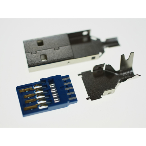 USB 3.0 A Type Plug, Solder Type, 3PCS (OD:5.5mm)